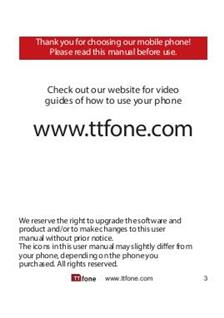 TT fone TT200 Mercury 2 manual. Smartphone Instructions.